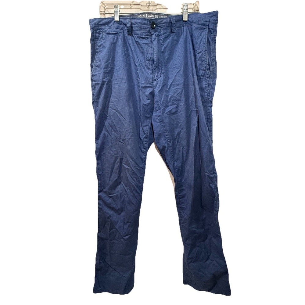 Banana Republic Pants Mens 35x32 Navy Blue Aiden Summer Chino Cotton Casual